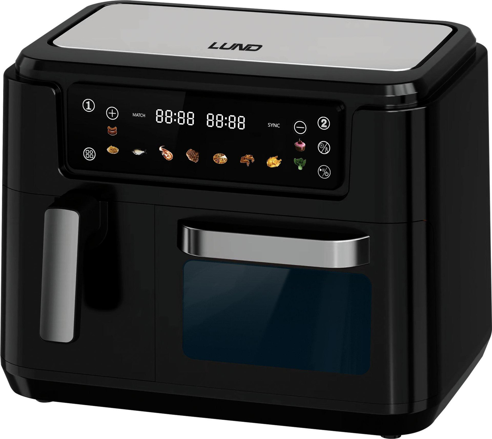 LUND Heeteluchtfriteuse en Mini-oven, 3,5 liter + 7,5 liter, 2400 Watt
