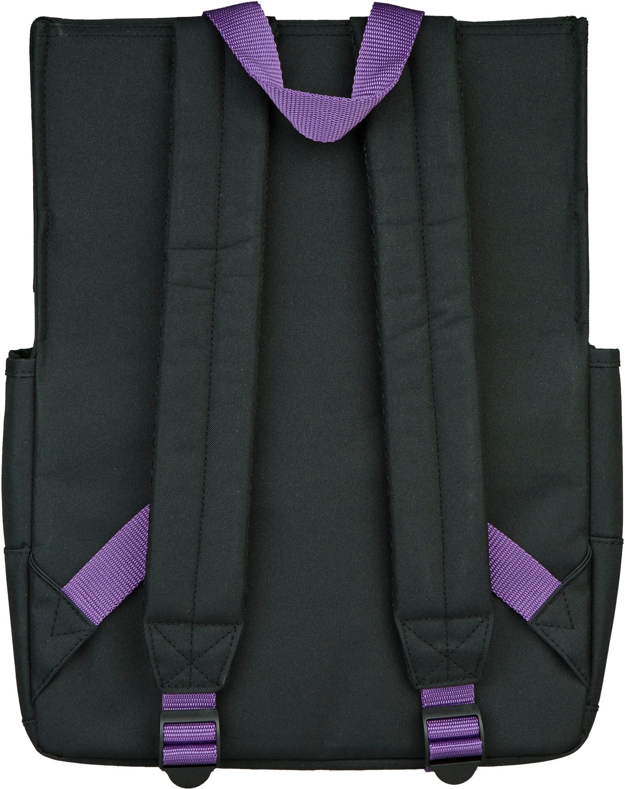 Rucksack UNDERCOVER "Wedenesday", Jungen, Gr. B/H/T: 39cm x 30,5cm x 9cm, schwarz (schwarz, lila), Polyester, Rucksäcke Rucksack