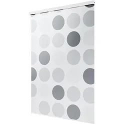 KS Handel 24 Halb-Kassetten Duschrollo Duschvorhang PEVA Retro grau 70x240 cm