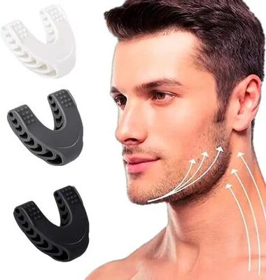 Multicon Wholesale Hub U Shape Jaw Exerciser New Facial Mouth Jawline Face Fitness Muscle Chew Ball Bite Breaker Training Equipment black