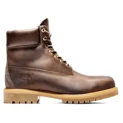 Timberland für Herren. TB1270972141 Wasserdichte Lederstiefel mit Schnürverschluss 6 Inch Premium dunkelbraun (43 W), Wohnung, Schnürsenkel,