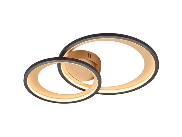 Deckenlampe Diluc schwarz matt Metall 3600 lm B 59 cm - LED - Lichtfarbe: Warmweiss - Deckenlampe- LED Energiesparlampe