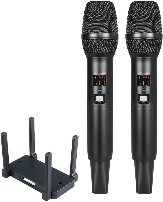 INF True Diversity Dualkanal-Funkmikrofonsystem mit externer Stromversorgung und symmetrischem XLR-Ausgang