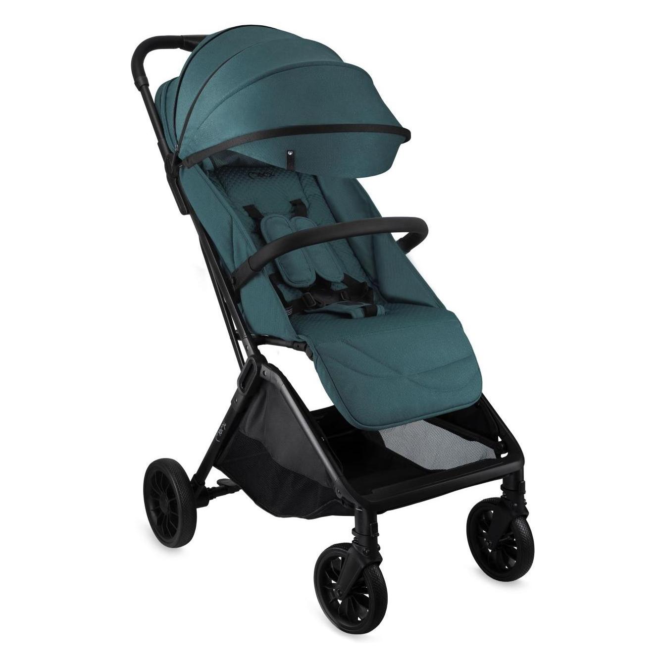MoMi ANDREA Kinderwagen in Grün mit automatischem Klappmechanismus (5907457764040)