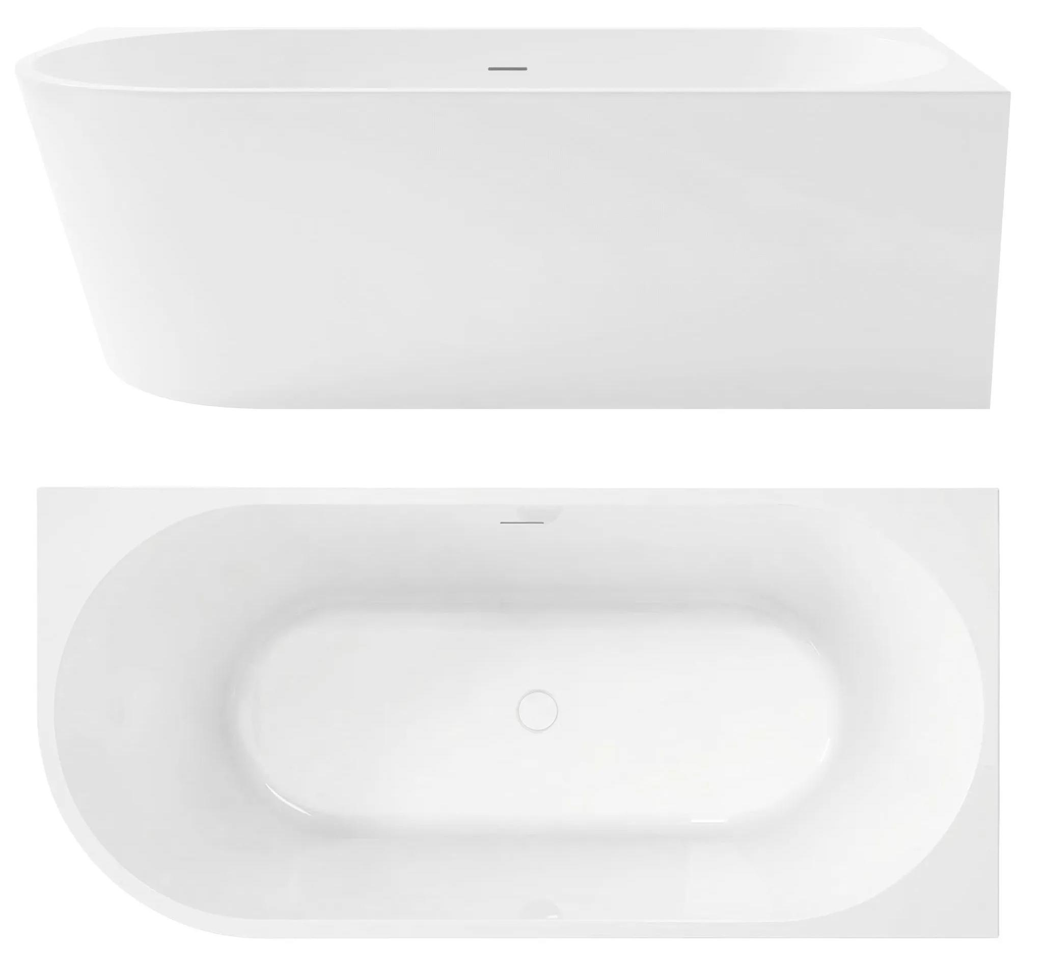 Rea Rohová Badewanne Sydney Bellanto, rechts, 150 cm, weißer Abdeckstopfen