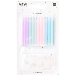 4x Rico Design, Kerzen, Kerze Set Pastell (24x)