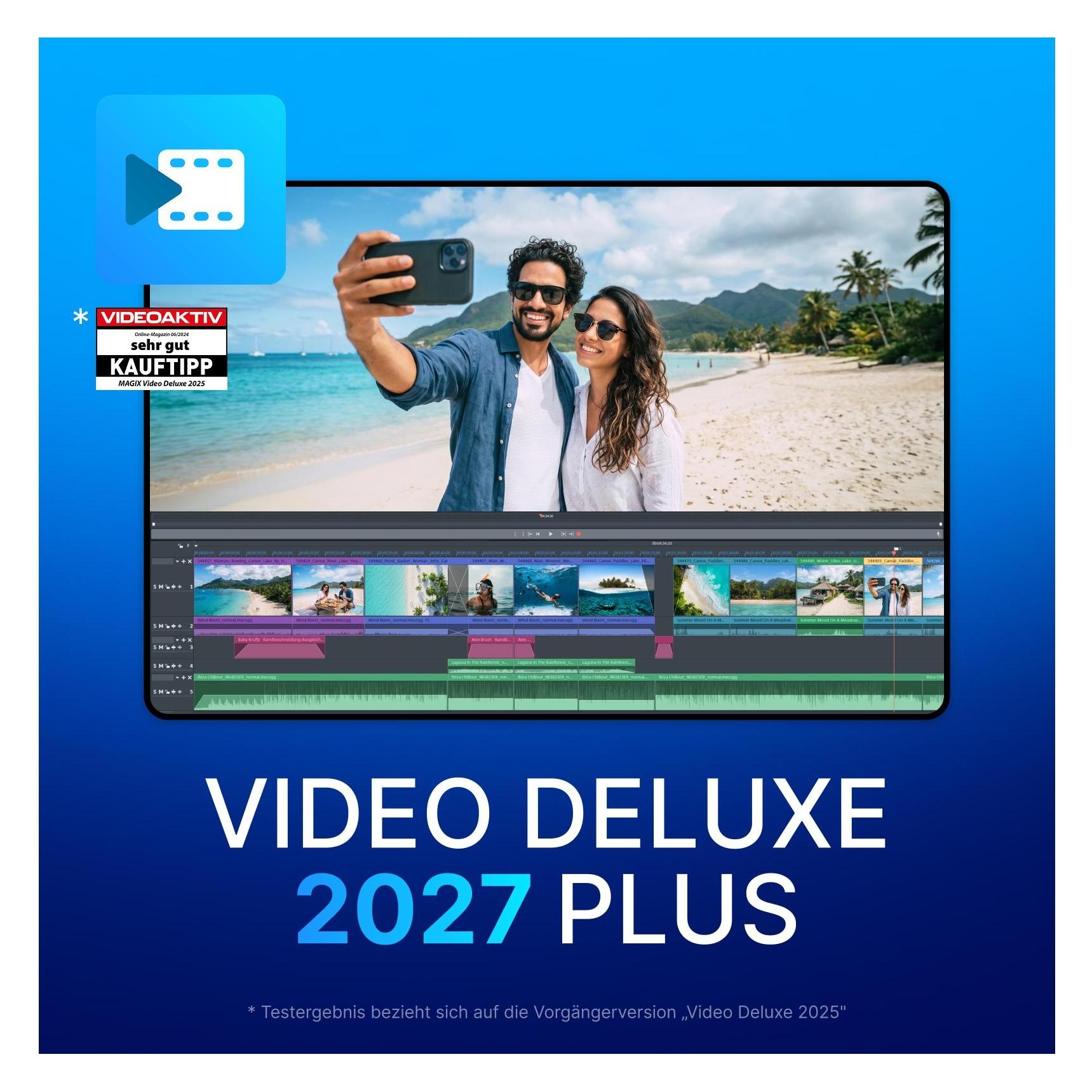 Magix Video deluxe 2027 Plus Download Code (1 User, 1 Geräte/User, unbegrenzt) (639191551741)
