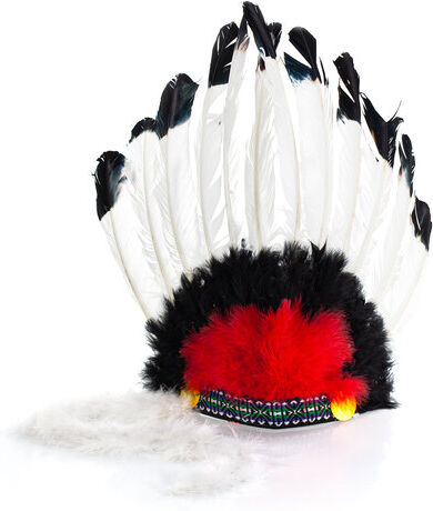 Kopfschmuck "Indianer", weiß/schwarz/rot