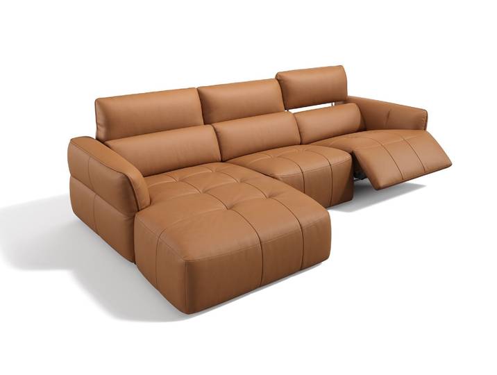 Leder Ecksofa VERANO Eckgarnitur Elektrische Relaxfunktion Ledercouch Polsterecke Eckcouch