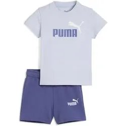 PUMA Kinder Anzug MINICATS ESS Tee and Shorts Set INF, Größe 74 in Grau Grau