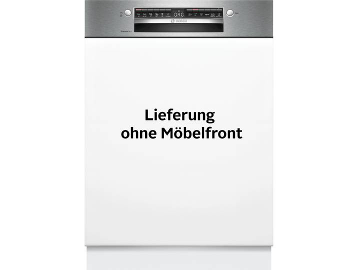 BOSCH teilintegrierbarer Geschirrspüler SMI4ECS32E , Energieeffizienz: A, silber (gebürsteter stahl), B:59,8cm H:81,5cm T:57,3cm, Geschirrspüler, Automatische Türöffnung gegen Kondenswasser & flexible Max Flex Körbe, teilintegrierbarer Geschirrspüler