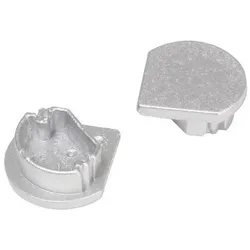 Brumberg 53072260 Endkappen-Set zu LED-Anbau-Eckprofil 53701260, silber