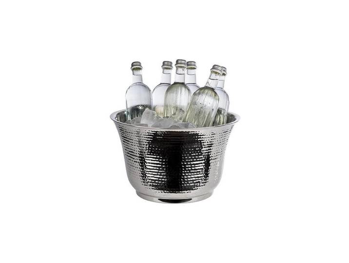 Outdoor-Flaschenkühler APS Bowl 8 Liter , silber, B:33cm H:20cm T:33cm, Edelstahl, Eiskübel, Outdoor-Flaschenkühler