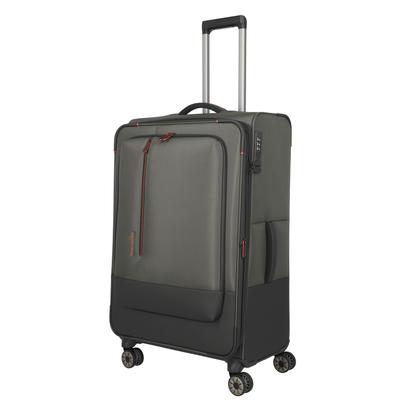 Weichgepäck-Trolley TRAVELITE "CROSSLITE Reisekoffer Weichgepäck", Gr. B/H/T: 47cm x 77cm x 32cm 88 l, grün, Polyester, Koffer, Koffer, mit TSA-Schloss, wasserabweisendes Material