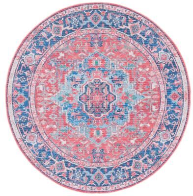 SAFAVIEH Serapi Machine Washable Dinja Medallion Distressed Rug