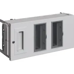 Hager KEB743M1 unibar M,Abgangskasten,Baugr.3, vorbereitet mit DIN Hutschienen- Ausbau