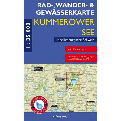 Rad-, Wander- und Gewässerkarte Kummerower See, Mecklenburgische Schweiz, Sonstige von , Grünes Herz, 978-3-86636-174-4