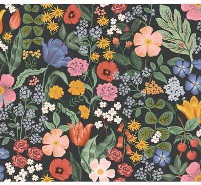 Rifle Paper Co.Blossom Black Wallpaper