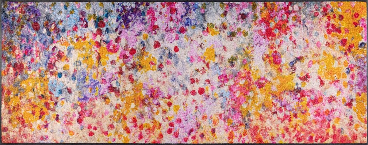 SnelShoppen Wash+Dry Deurmat Wild Summer, Kleurrijk, Binnen en Buiten, 75 x 190 cm