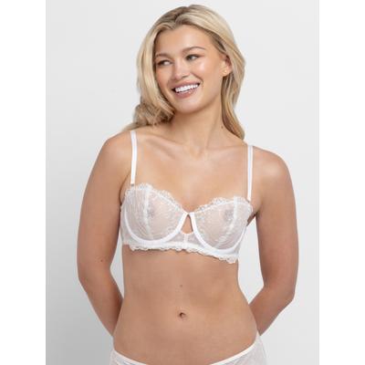 Bügel-BH DORINA "Yelena (Bridal)", Damen, Gr. 70, Cup C, ivory, Spitze, Obermaterial: 70% Polyester, 28% Polyamid, 2% Elasthan, BHs Bügel-BH, mit Spitzendetails
