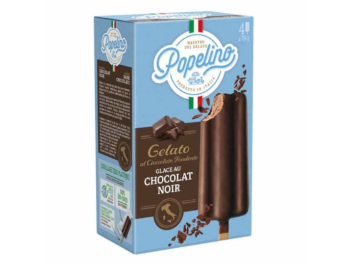 POPELINO Bâtonnets de glace au chocolat noir - 4 x 78 g