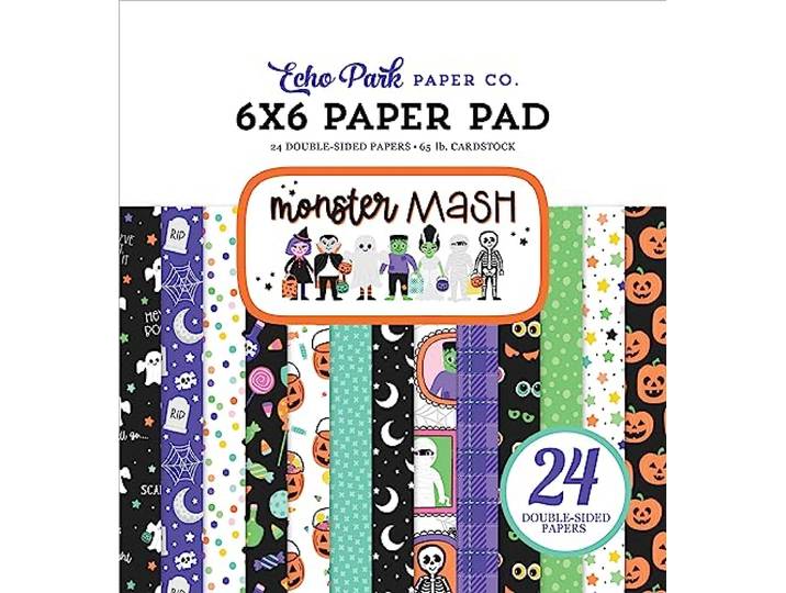 Echo Park Double-Sided Paper Pad 6 X6 -Monster Mash