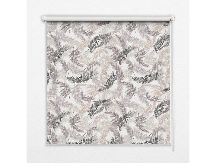 Tulup Innenrollo - Fensterrollo - Rollo - 150x140 cm - Pflanzenblätter, Grau, Kunststoff, Rechteckig, 150x140x0.5 cm, Heimtextilien, Vorhänge, Rollos
