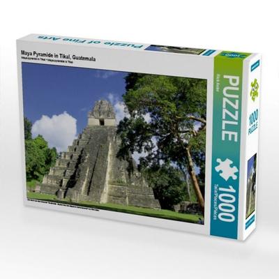 CALVENDO Puzzle Maya Pyramide in Tikal, Guatemala 1000 Teile Puzzle quer | 1000 Teile Lege-Größe 64 × 48 cm Foto-Puzzle für glückliche Stunden