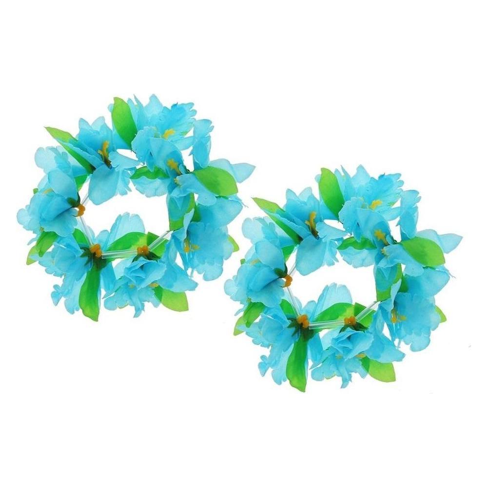 Partydeco Hawaii-Armbänder blau und grün 2 Stk (2 Stk.) (49019188)