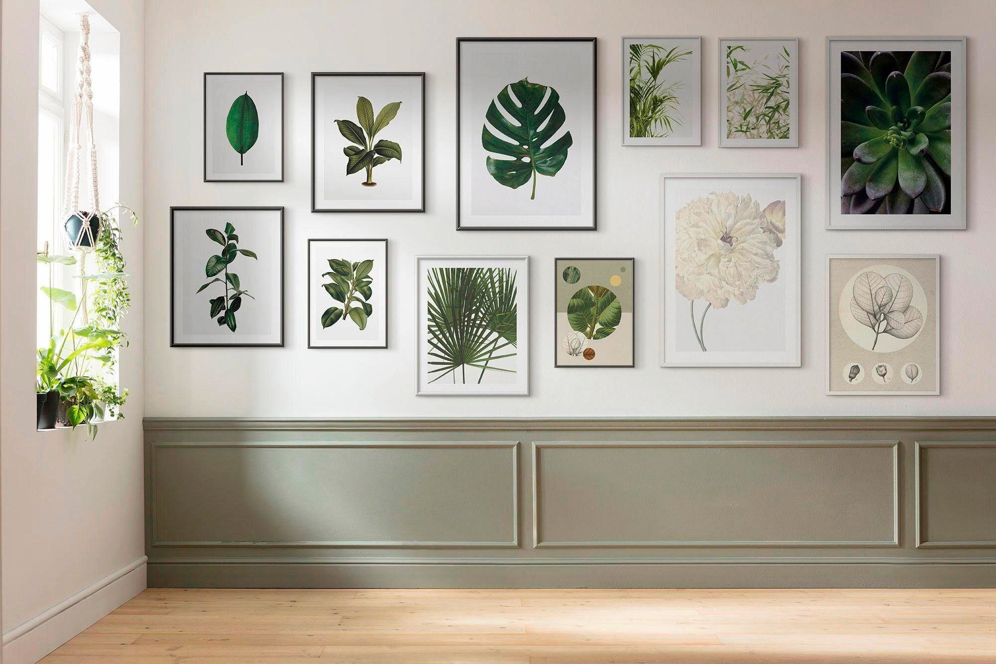 Bild KOMAR "Reed Leaves", bunt (farbe bild(er): bunt), B:40cm H:50cm, Holz, Papier, Bilder, Bild, Wandbild zur Dekoration - ohne Rahmen farbe bild(er): bunt B/H/T: 40cm x 50cm, Blätter Pflanzen, 1 Stk.