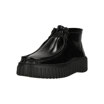 Stiefelette CLARKS "Torhill Moss", Damen, Gr. 42, schwarz, Leder, Schuhe Stiefelette, mit profilierter Laufsohle
