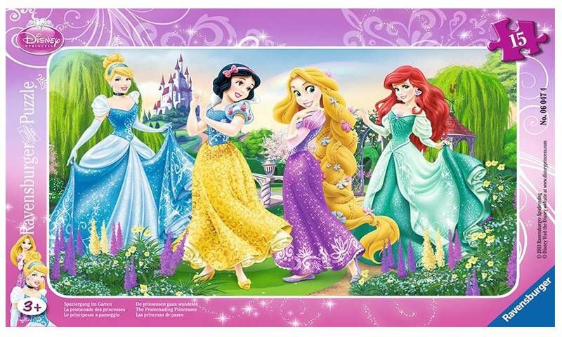 Ravensburger Puzzle cadre 15 pcs : La promenade des princesses - Disney Princesses