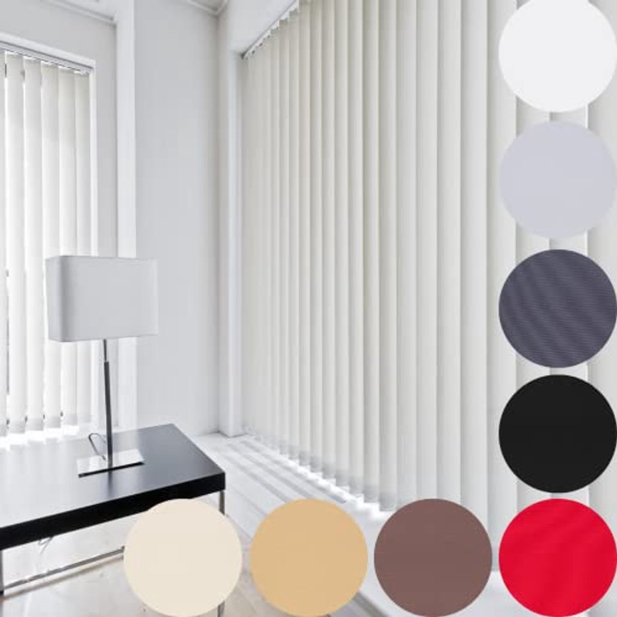 Set van 10 vervangende lamellen in 8 kleuren, individueel in te korten