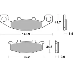 SBS Bremsbelag 597HF Street Ceramic
