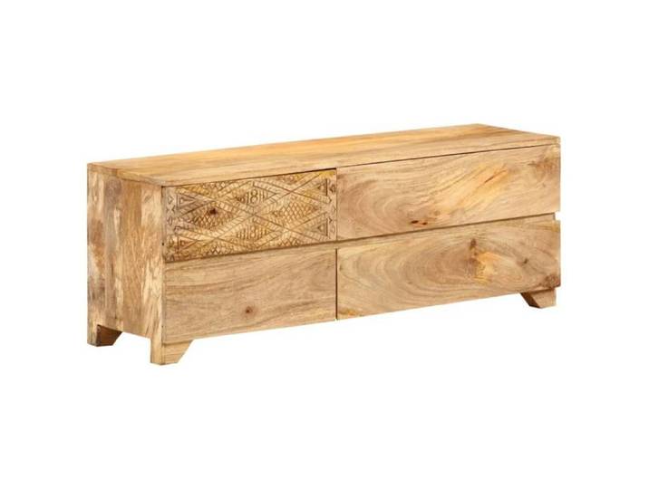 BEST-HOME Meuble de salon - UU - Meuble TV/hifi - Bois de manguier solide 110x30x40 cm HH15767