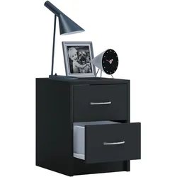 VCM, Nachttisch, Holz Nachtschrank Boxal Mini mit Schublade (35 x 35 x 40 cm)
