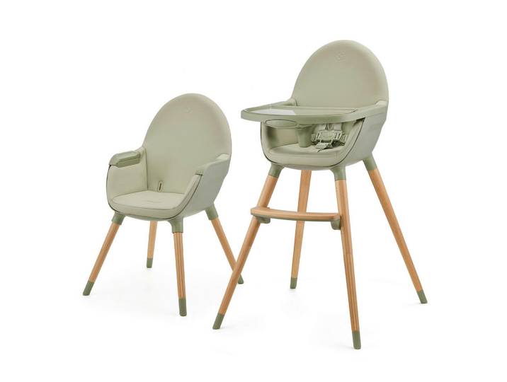 Kinderkraft Hochstuhl Fini 2, Grün, 55x96x58.5 cm, Essbrett abnehmbar, höhenverstellbar, 5-Punkt-Gurt, Tablett, Snacktablett, Babymöbel & Kindermöbel, Babyzimmer, Hochstühle