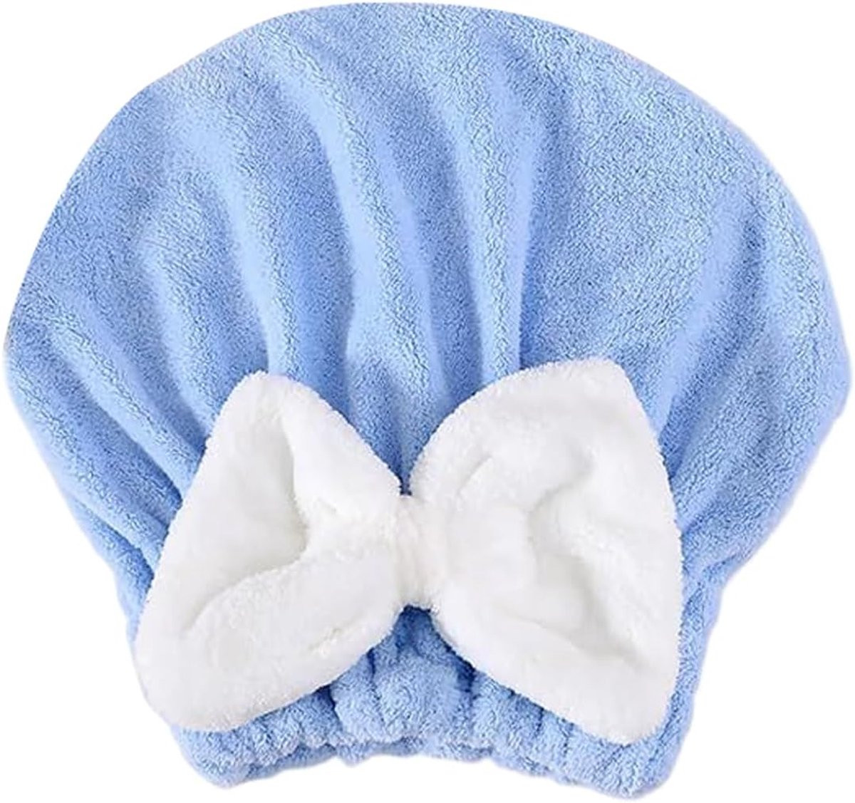Merkloze Super Absorberende Microvezel Haar Tulband - Blauw - 27 x 26 cm