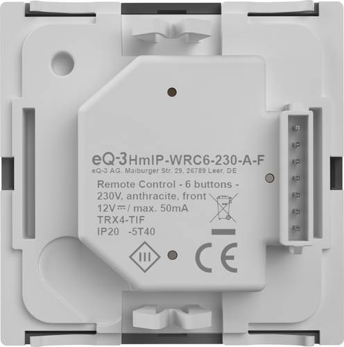 Homematic IP Wandtaster Funk Wandtaster - 6-fach, 230 V, anthrazit