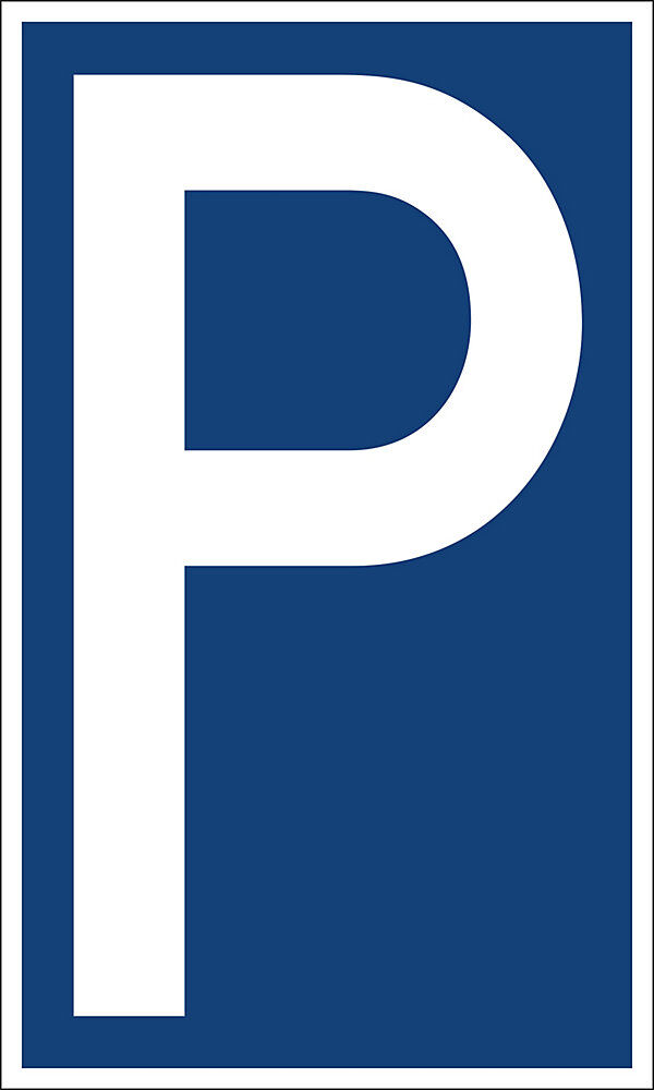 kaiserkraft Parkplatzkennzeichen, Kunststoff, Parkplatzkennzeichnung P, LxH 150 x 250 mm