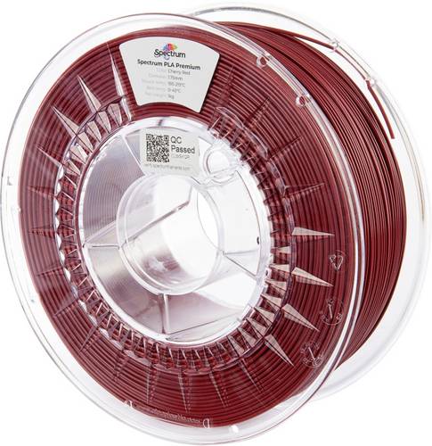 Spectrum Filaments 80844 PLA Premium Filament PLA hohe Zugfestigkeit 1.75mm 1000g cherry red, Rot 1St.