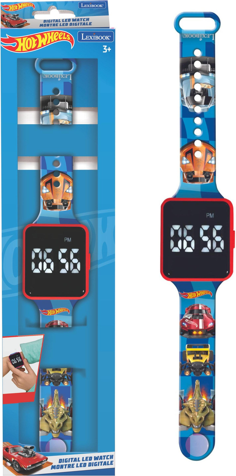 Lexibook Digitale LED-horloge Hot Wheels