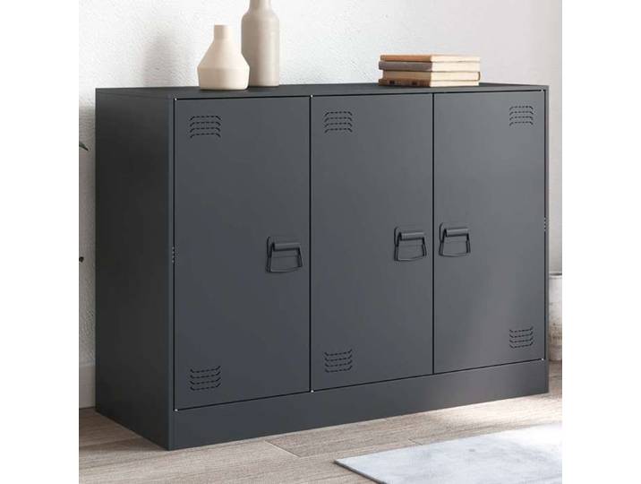 Buffet/Placard/Commode - 1 PC - pour Salon/Cuisine - anthracite 99x39x73 cm - acier A8145