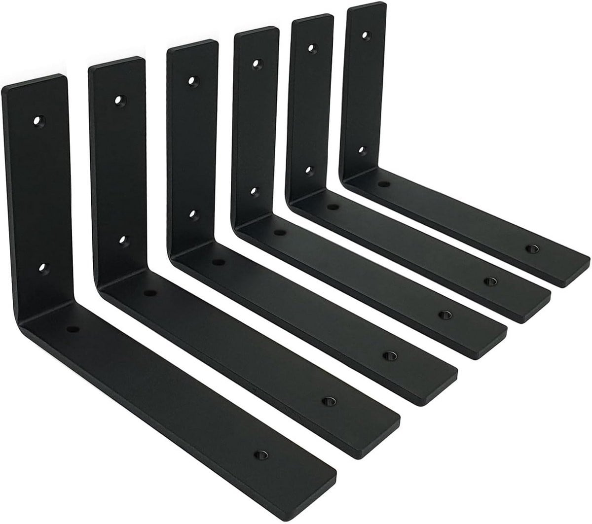 Stevige Zwarte Plankdragers RVS - Industriële Planksteunen 20cm