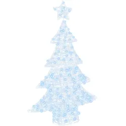 vidaXL Weihnachtsbaum mit 100 LEDs Kaltweiß 122 cm Acryl