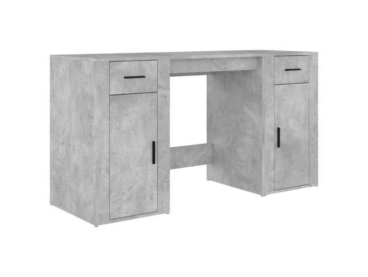 Magnifique Bureau avec armoire gris béton bois d'ingénierie poids: 52.58kg LL3950