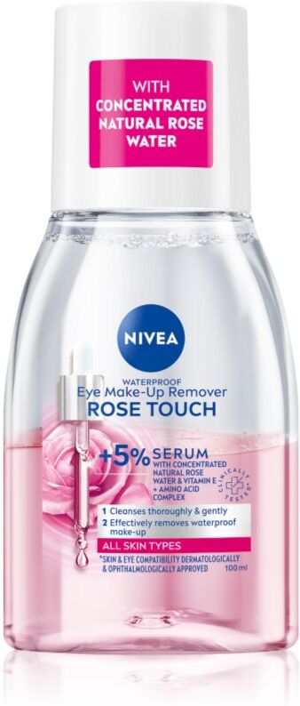 NIVEA Rose Touch bi-phase makeup remover for the eye area 100 ml