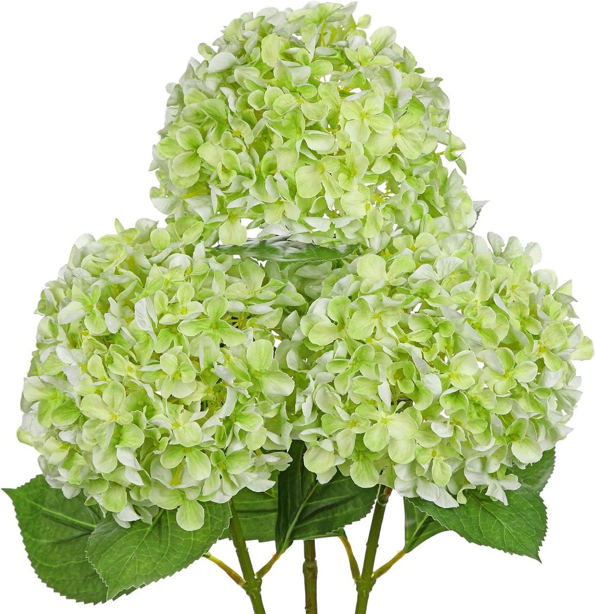 Groene Kunsthortensia met zijden bloemen voor huisdecoratie - 66 cm