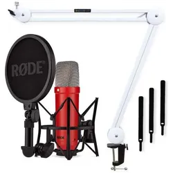 RØDE NT1 Signature Red Mikrofon mit Gelenkarm Weiss, Mikrofon