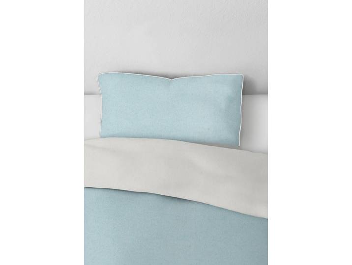 Melange-Flanell Kissenbezug Zordo Blau/Azur 40 x 60cm Flanell